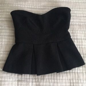 Free people peplum strapless corset top